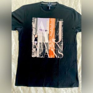 Black Armani jeans t shirt size large